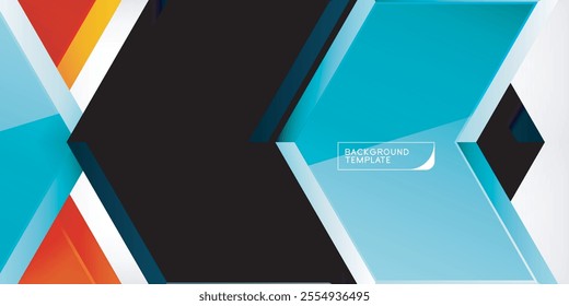 Technology dynamic arrow geometric background. Vector Illustration For Wallpaper, Banner, Background, Card, Book Illustration, landing page