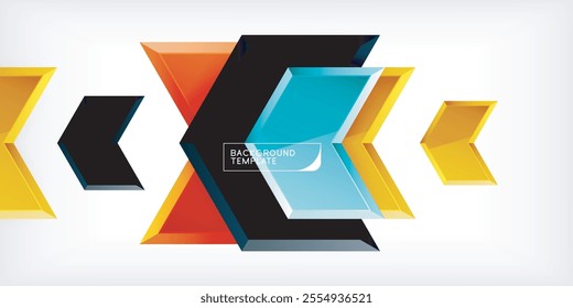 Technology dynamic arrow geometric background. Vector Illustration For Wallpaper, Banner, Background, Card, Book Illustration, landing page