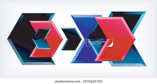 Technology dynamic arrow geometric background. Vector Illustration For Wallpaper, Banner, Background, Card, Book Illustration, landing page