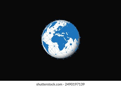 Technology earth inside network lines