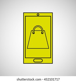 technology e-commerce buy online isolated, vector illustration eps10