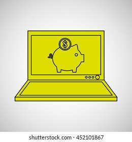 technology e-commerce buy online isolated, vector illustration eps10
