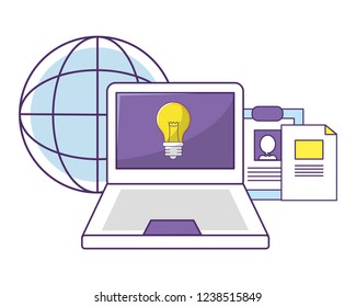 technology ecommerce cartoon