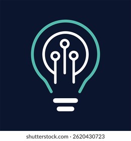 Technologie Elektrische Glühbirne Logo Design
