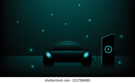 Technology electric car. Concept of future business  