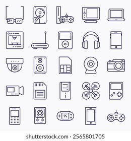 TECHNOLOGY - ELECTRONIC DEVICE ICON SET