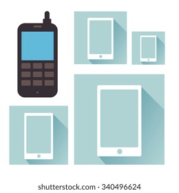 Technology electronic device icons, vector illustration eps10