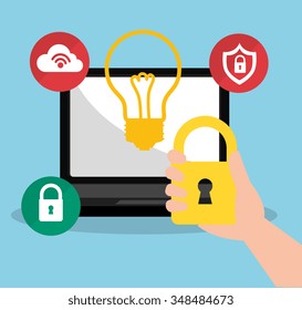 Technology electronic devices graphic design, vector illustration eps10