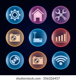 Technology and electronic devices graphic design, vector illustration