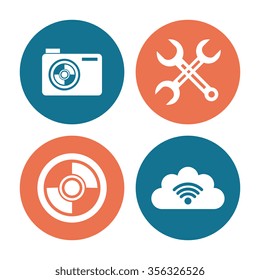 Technology and electronic devices graphic design, vector illustration