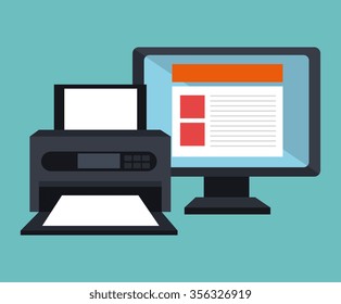 Technology and electronic devices graphic design, vector illustration eps10