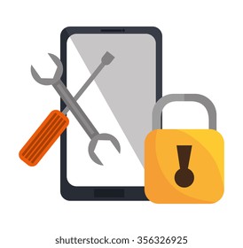 Technology and electronic devices graphic design, vector illustration eps10