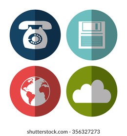 Technology and electronic devices graphic design, vector illustration eps10