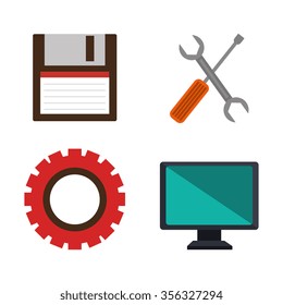 Technology and electronic devices graphic design, vector illustration eps10