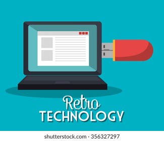 Technology and electronic devices graphic design, vector illustration eps10