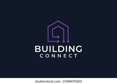 Technisch elegantes Gebäude - Logo für Immobilien