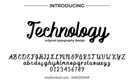 Technology - Elegant Script Font for Smooth Handwritten Design and Craeative Typography