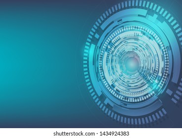 technology element abstract on blue background