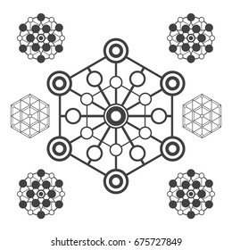 Technology element. Communication sign. Hexagon sign. 