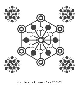 Technology element. Communication sign. Hexagon sign. 
