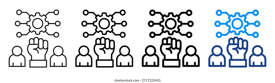 Conjunto de Coleções de Diferentes Estruturas de Tópicos do Ícone de Empoderamento de Tecnologia