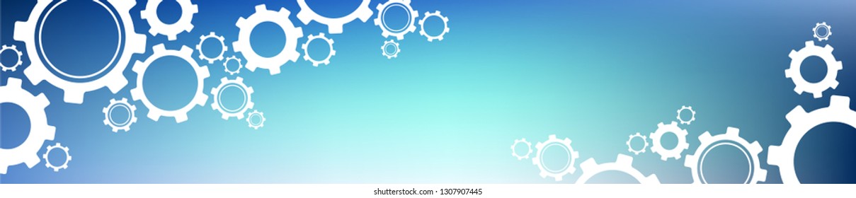 technology & engineering banner / background - vector illustration