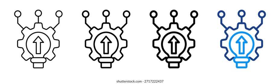 Conjunto de Colección de contorno diferente de icono de mejora de Tecnología