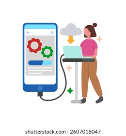 Technology Enhancement Implementation Vector Illustration