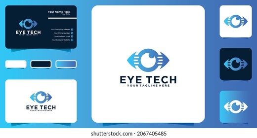 Design des Technologieaugen-Logos und Visitenkarte
