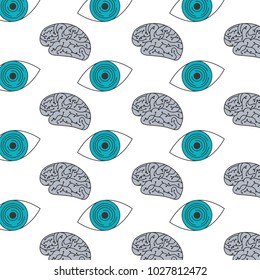 technology eye security brain circuit pattern design