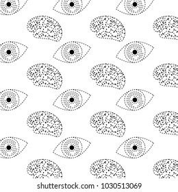 technology eye security brain circuit pattern design