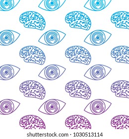 technology eye security brain circuit pattern design