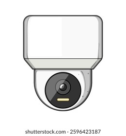 technology facial recognition camera cartoon. software algorithm, authentication tracking, monitoring analytics technology facial recognition camera sign. isolated symbol vector illustration