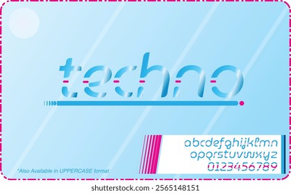 Technology Fancy font, digital cyber alphabet made futuristic style, uppercase letters A, B, C, D, E, F, G, H, I, J, K, L, M, N, O, P, Q, R, S, T, U, V, W, X, Y, Z numbers 0, 1, 2, 3, 4, 5, 6, 7, 8, 9