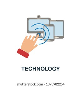 Technology flat icon. Color simple element from stem education collection. Creative Technology icon for web design, templates, infographics and more