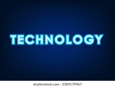 Technology font background It is a letter with light all around it. Focus on dark blue tones. suitable for poster work Technology Related Jobs