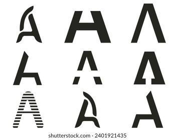 Technology font, digital alphabet made futurism style, Latin uppercase letters A,Modern abstract digital alphabet font. Minimal technology typography, Creative futuristic font and with vector illustra