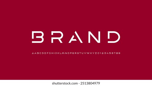 Technology font, digital cyber alphabet made futurism style, letters A, B, C, D, E, F, G, H, I, J, K, L, M, N, O, P, Q, R, S, T, U, V, W, X, Y, Z and numerals 0, 1, 2, 3, 4, 5, 6, 7, 8, 9 space style