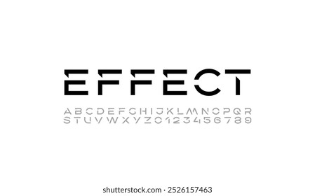 Technology font, digital cyber alphabet made future space style, letters A, B, C, D, E, F, G, H, I, J, K, L, M, N, O, P, Q, R, S, T, U, V, W, X, Y, Z and numerals 0, 1, 2, 3, 4, 5, 6, 7, 8, 9