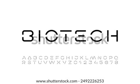 Technology font, digital cyber alphabet made futurism style, letters A, B, C, D, E, F, G, H, I, J, K, L, M, N, O, P, Q, R, S, T, U, V, W, X, Y, Z and numerals 0, 1, 2, 3, 4, 5, 6, 7, 8, 9 space style