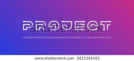 Technology font, digital cyber alphabet made future space style, letters A, B, C, D, E, F, G, H, I, J, K, L, M, N, O, P, Q, R, S, T, U, V, W, X, Y, Z, numerals 0, 1, 2, 3, 4, 5, 6, 7, 8, 9