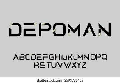 technology font logo design, modern headline font for sport fashion, racing, movie, vector illustration