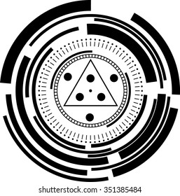 Technology  Form . Vector Illustration .Tech Circle Logo .
