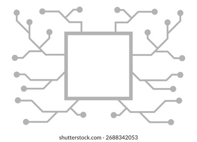 Technology Frame Background With Circuit Board. Vector Illustration. Abstract Business Wallpaper. Banner