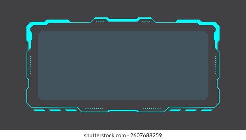 Technology frame hud futuristic digital display interface on a screen	