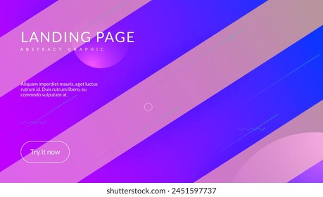 Technology Frame. Light Business Background. Purple Vibrant Design. 3d Shapes. Curve Corporate Brochure. Geometric Ux. Paper Landing Page. Blue Technology Frame