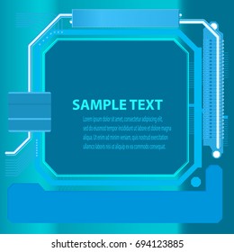 Technology frame vector illustration size 1:1