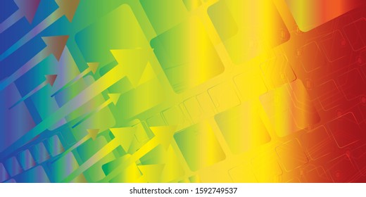 Technology future arrows abstract vector background, moving forward concept