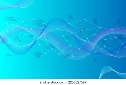 Technology of the future background design.network data illustration