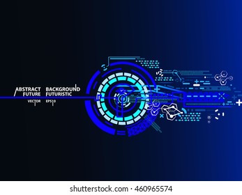 Technology future futuristic innovation abstract blue background. vector illustration